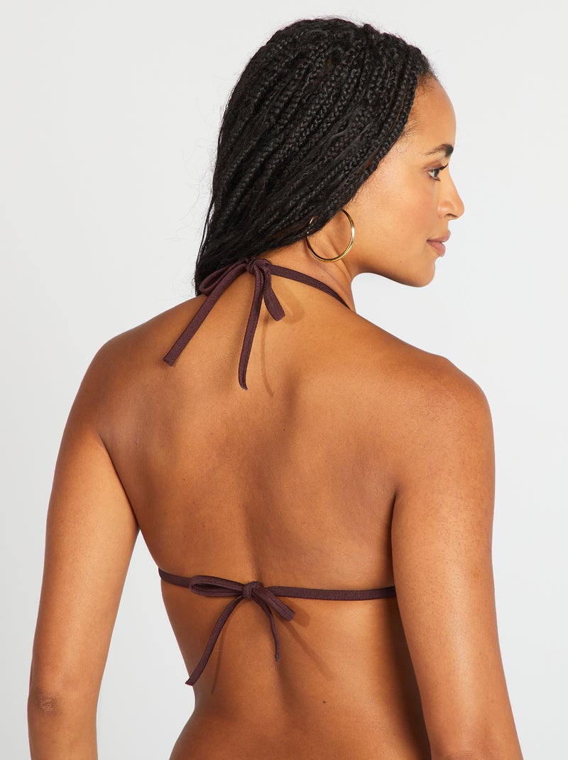 Soutien-gorge de bain triangle Prune - Kiabi