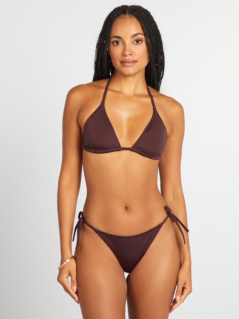 Soutien-gorge de bain triangle Prune - Kiabi