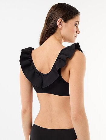 Soutien-gorge de bain volanté en microfibre souple