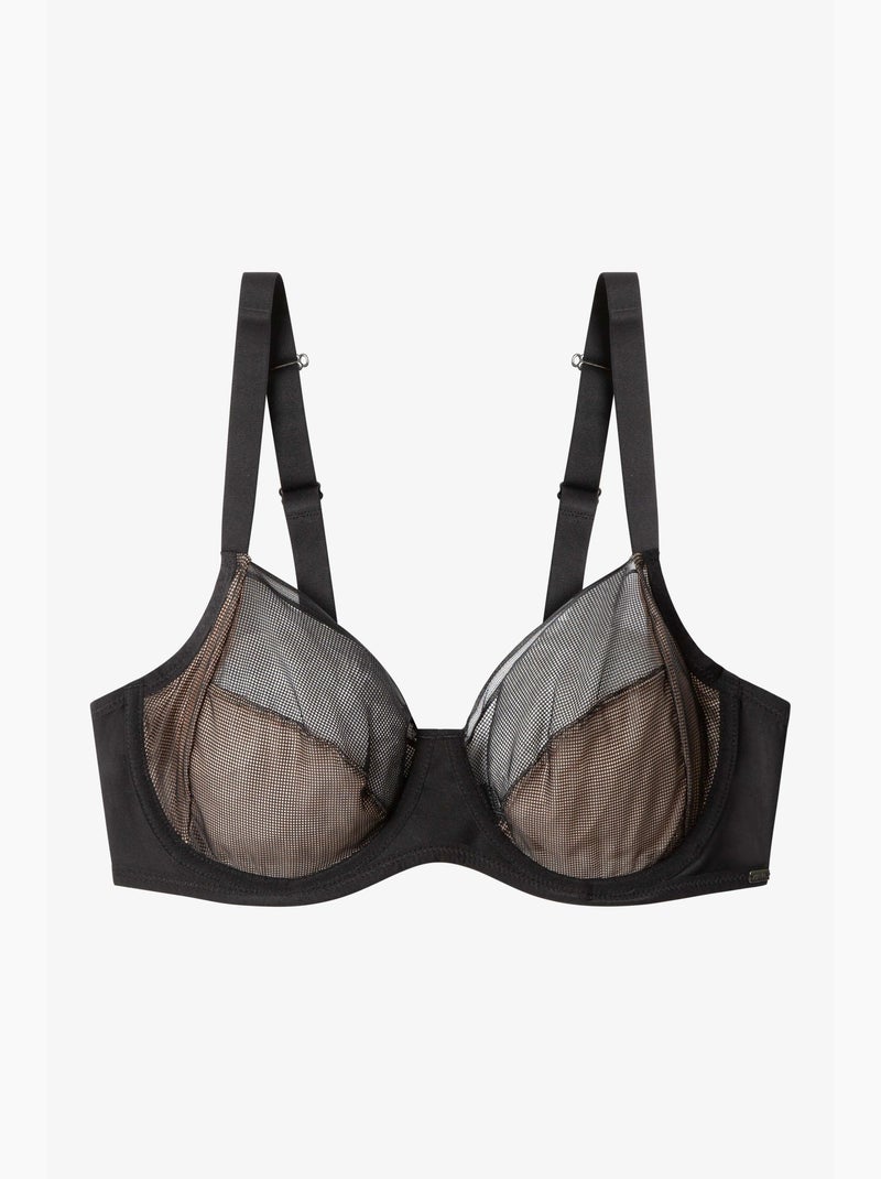 Soutien-gorge de capacité sans mousse et avec armatures Noir - Kiabi