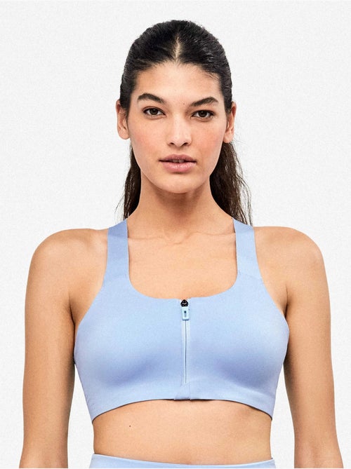 Soutien-gorge de sport à haute maintien avec fermeture éclair à l'avant - Kiabi Soutien-gorge de sport à haute maintien avec fermeture éclair à l'avant - Kiabi