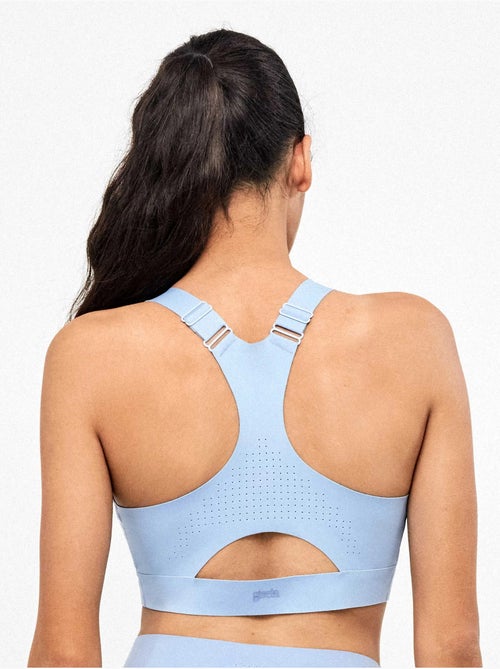 Soutien-gorge de sport à haute maintien avec fermeture éclair à l'avant - Kiabi Soutien-gorge de sport à haute maintien avec fermeture éclair à l'avant - Kiabi