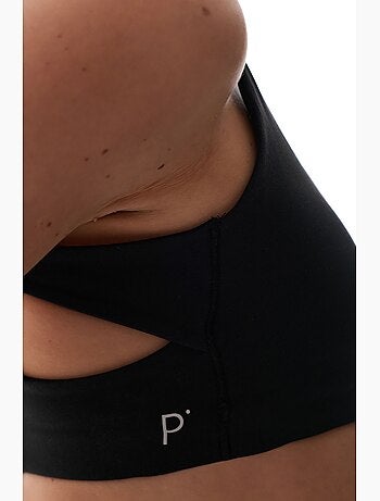 Soutien-gorge de sport à maintien léger, coussinets amovibles et dos croisé penti