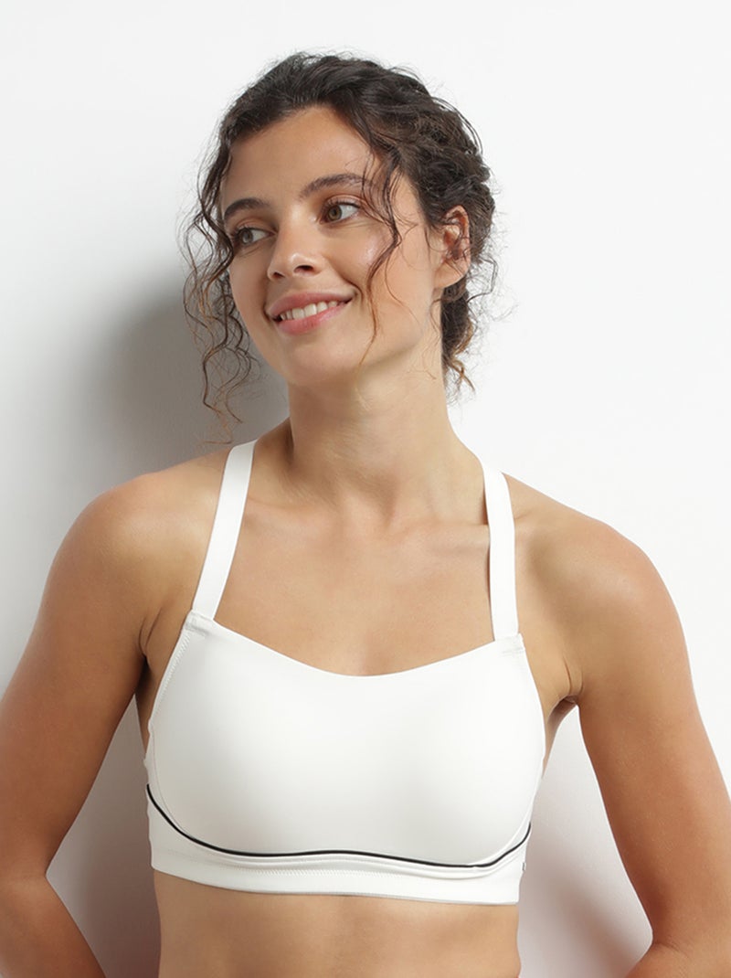 Soutien-Gorge de sport Dos Croisé Dim Move Ecru - Kiabi