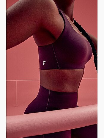 Soutien-gorge de sport dos croisé, maintien moyen, bretelles antidérapantes penti