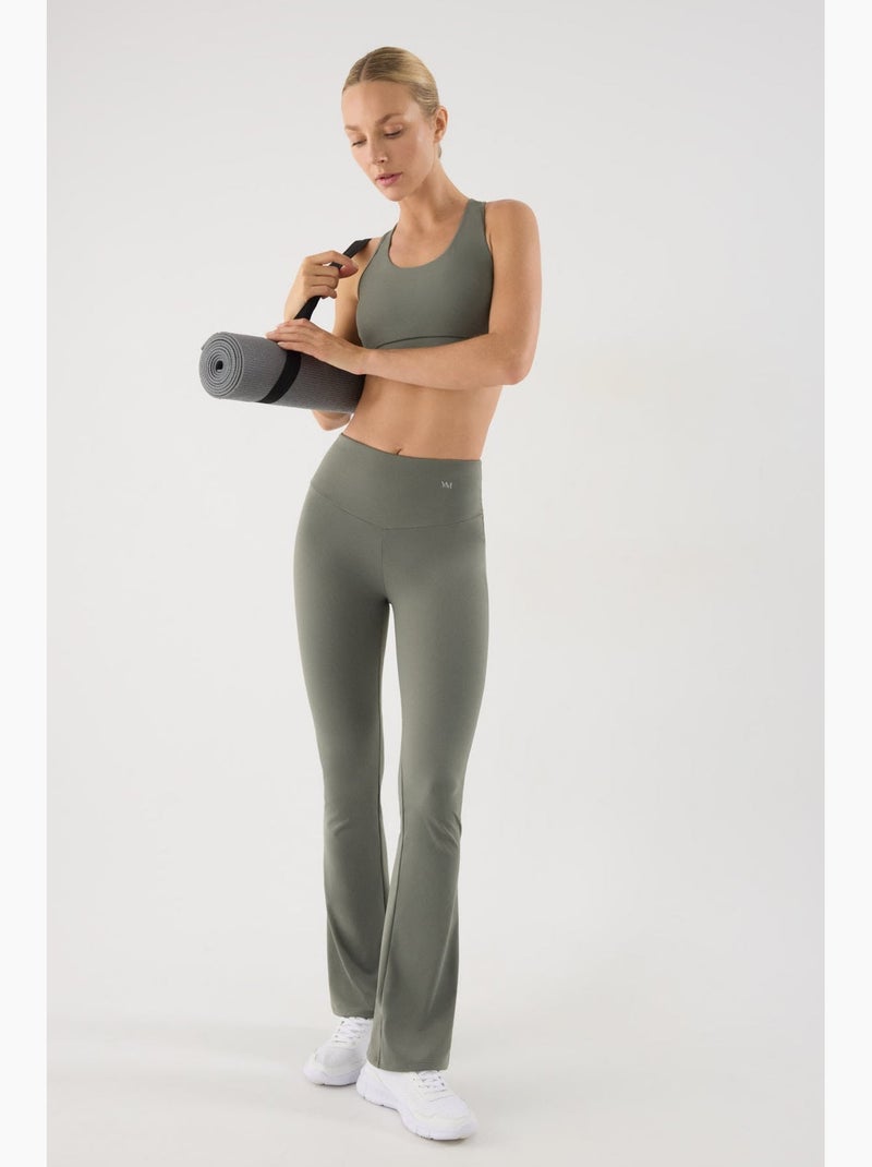 Soutien-gorge de sport effet coton Vert - Kiabi
