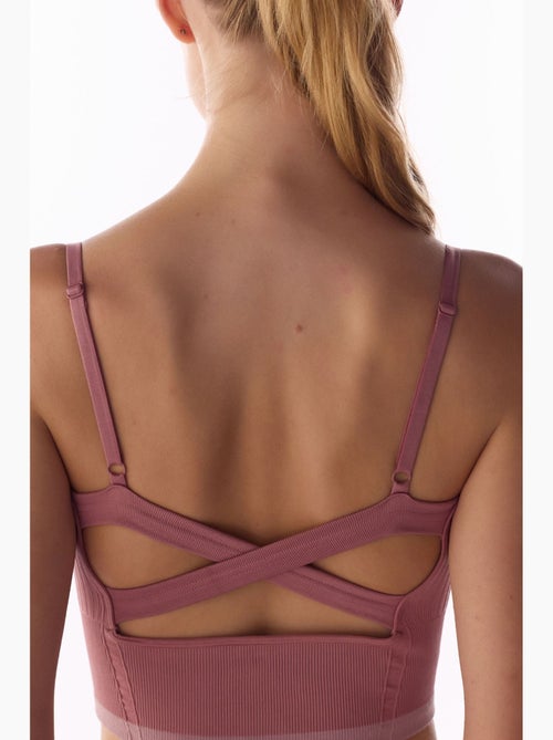 Soutien-gorge de sport rayé sans coutures penti - Kiabi Soutien-gorge de sport rayé sans coutures penti - Kiabi