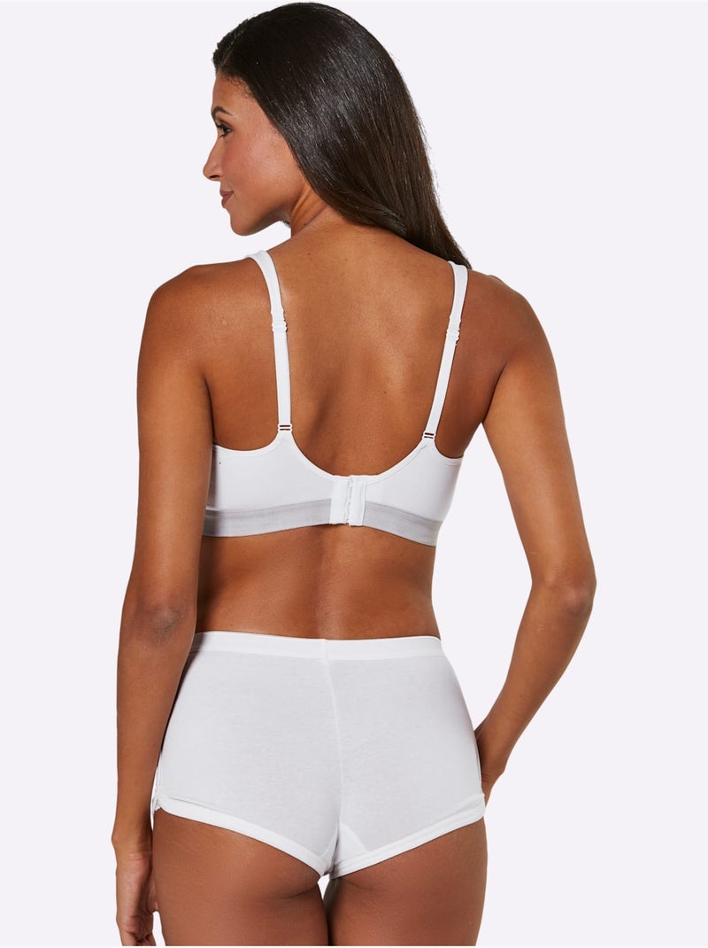 Soutien-gorge de sport sans armatures - witt Blanc - Kiabi