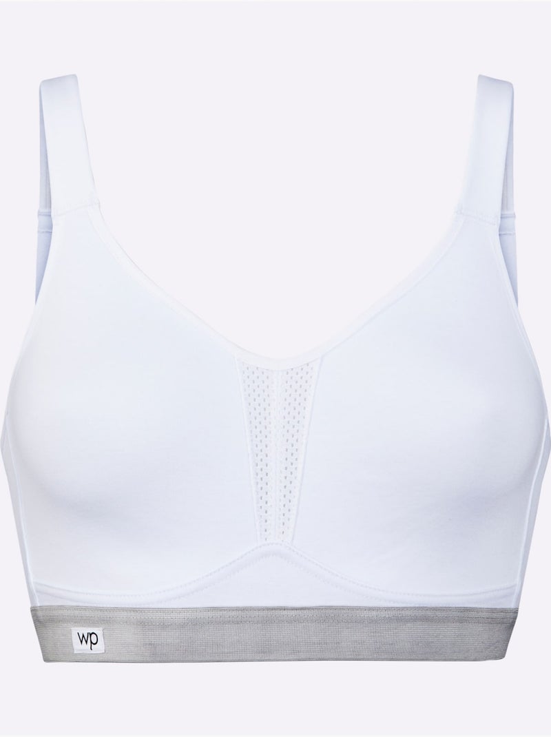 Soutien-gorge de sport sans armatures - witt Blanc - Kiabi
