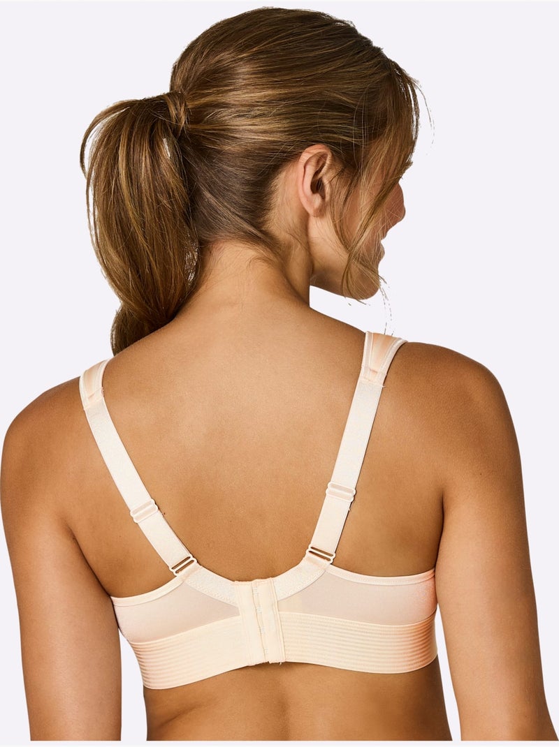 Soutien-gorge De Sport Sans Armatures - Witt Blanc Marron - Kiabi