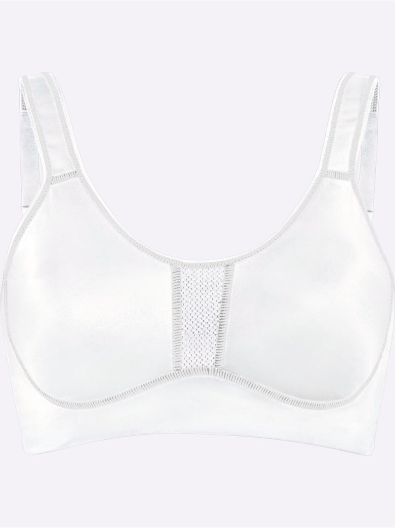 Soutien-gorge De Sport Sans Armatures - Witt Blanc - Kiabi