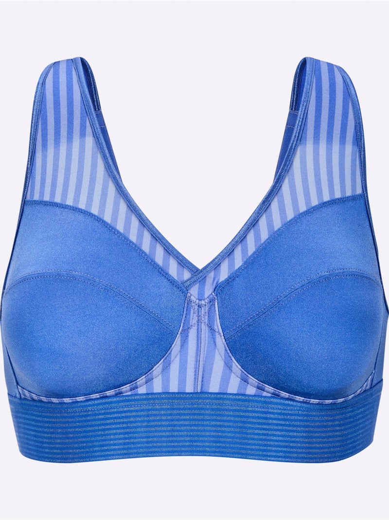 Soutien-gorge De Sport Sans Armatures - Witt Bleu Bleu - Kiabi