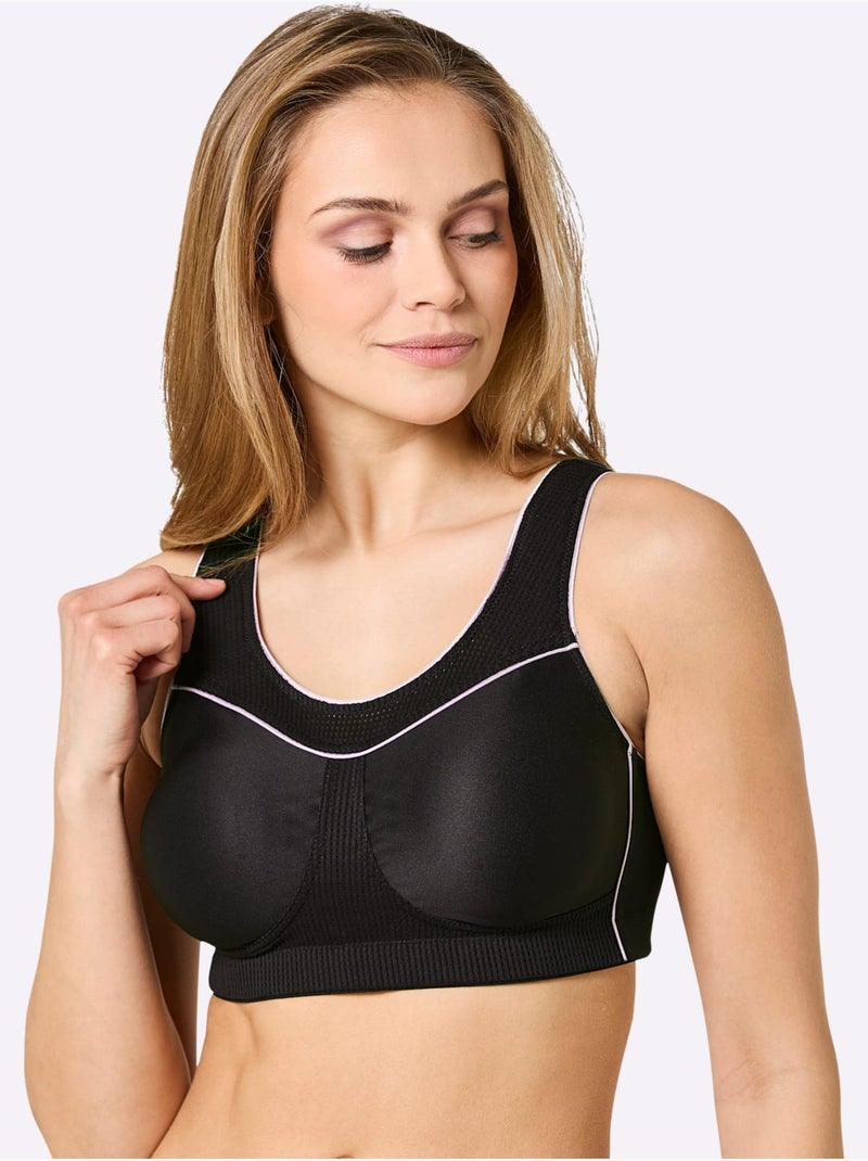 Soutien-gorge De Sport Sans Armatures - Witt Noir - Kiabi