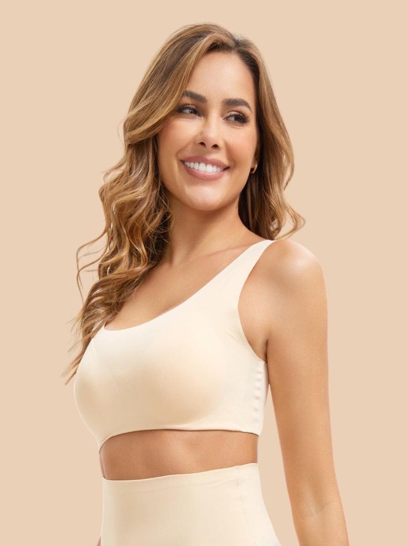 Soutien-gorge de sport sans fil au quotidien avec bonnets amovibles Beige - Kiabi