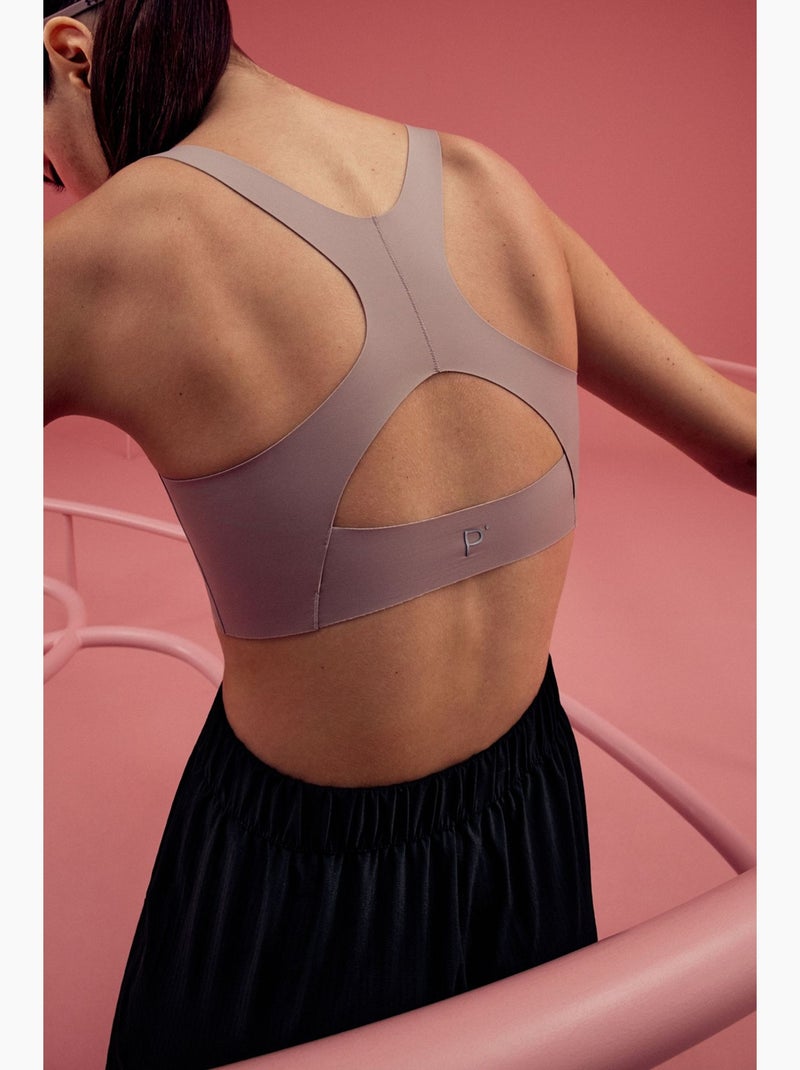 Soutien-gorge de sport zero feel à maintien moyen et coussinets amovibles penti Mauve - Kiabi