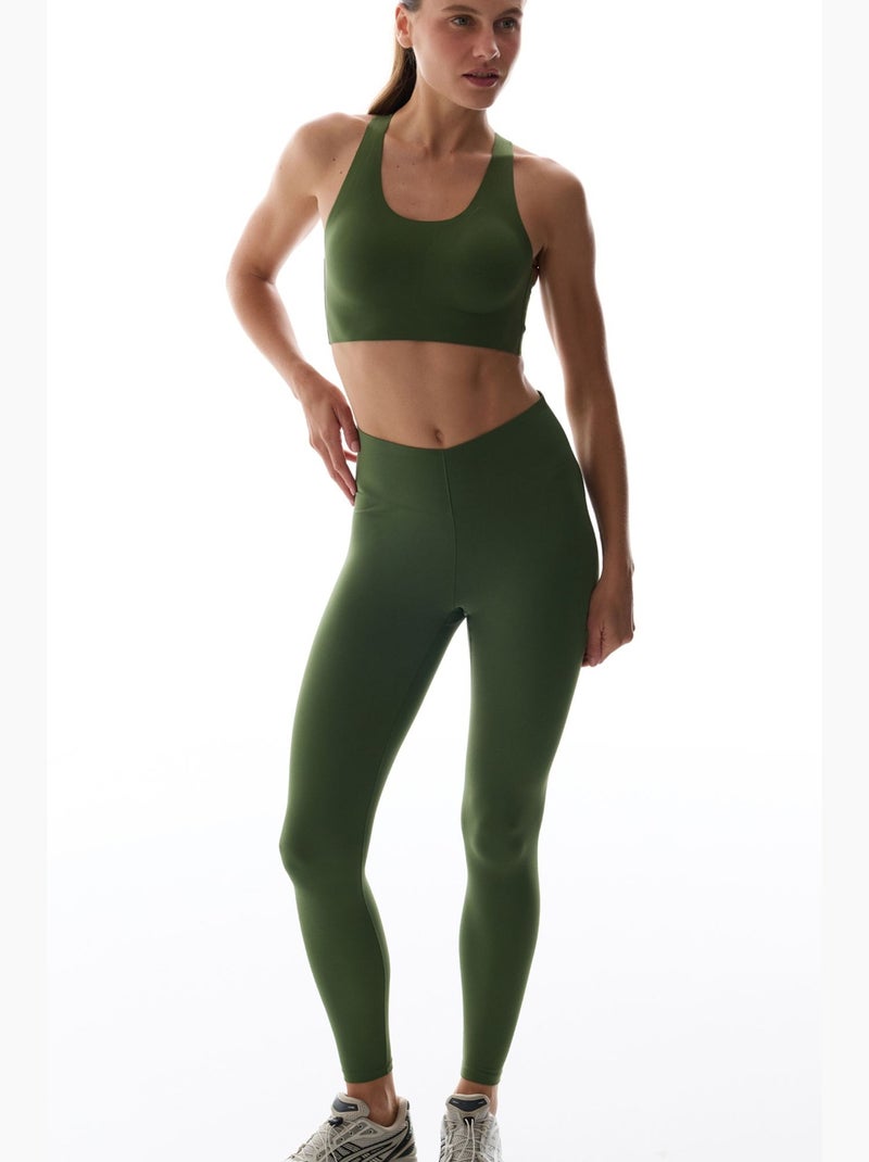 Soutien-gorge de sport zero feel à maintien moyen et coussinets amovibles penti Vert foncé - Kiabi
