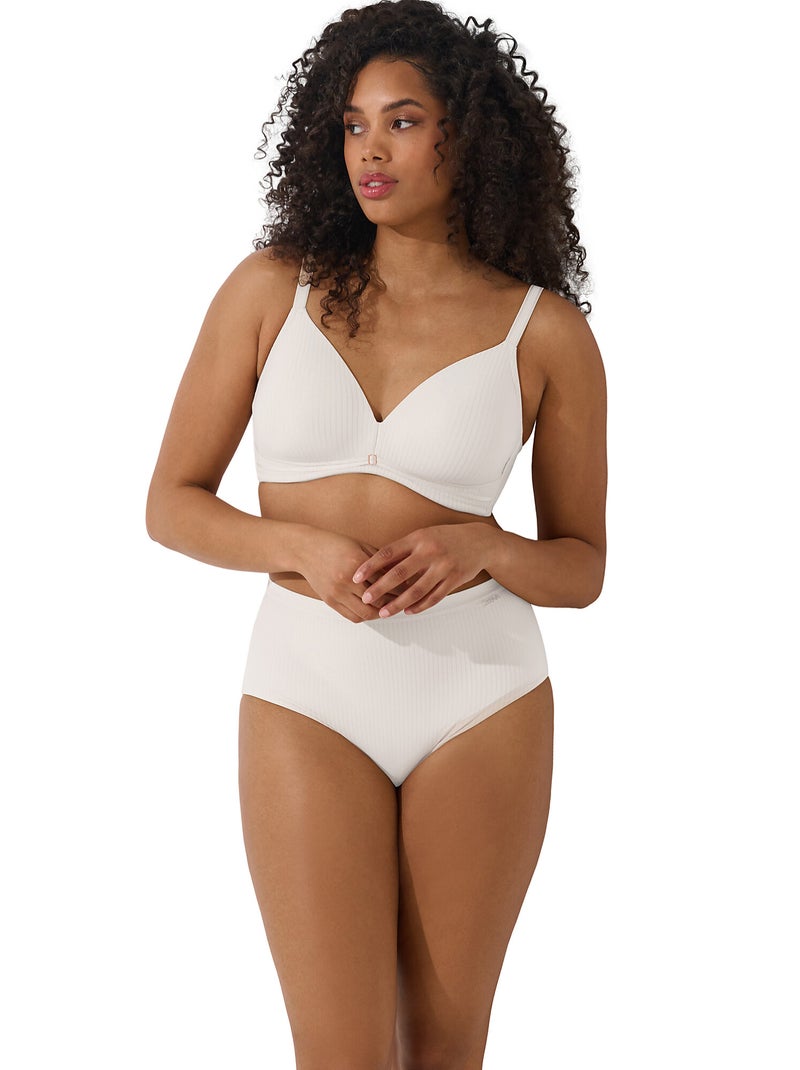 Soutien-gorge décolleté préformé sans armatures LAURA Blanc - Kiabi