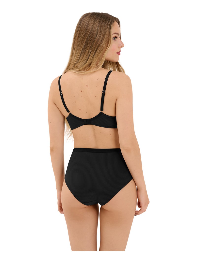 Soutien-gorge décolleté préformé sans armatures Laura Noir - Kiabi