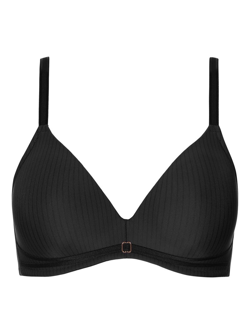 Soutien-gorge décolleté préformé sans armatures Laura Noir - Kiabi