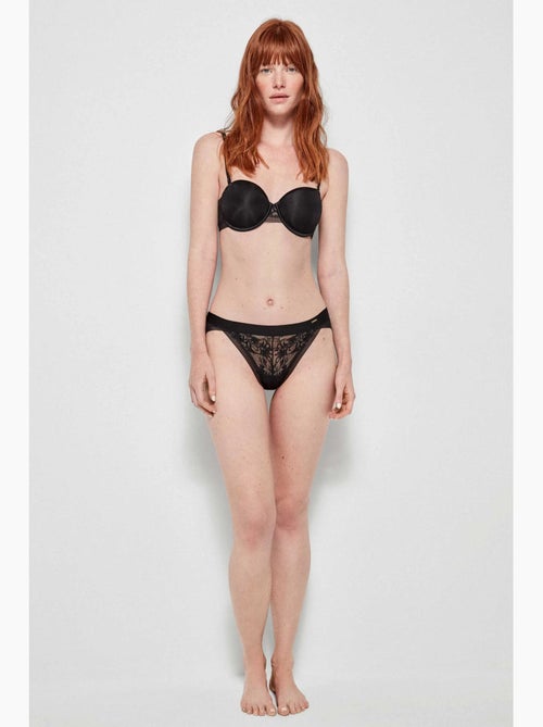 Soutien-gorge démontable avec armature couleur noir - Kiabi
