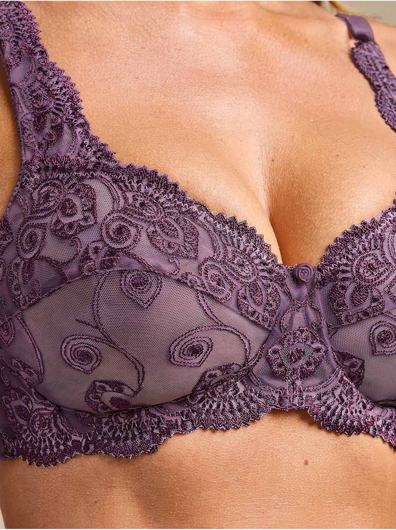 Soutien-gorge dentelle avec armatures - daxon Mauve lilas - Kiabi