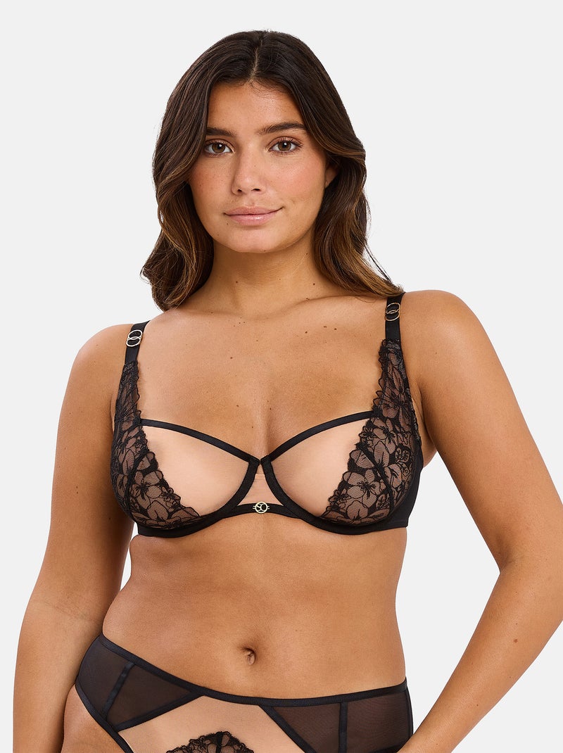 Soutien-gorge Deva Sans Complexe Noir Beige - Kiabi