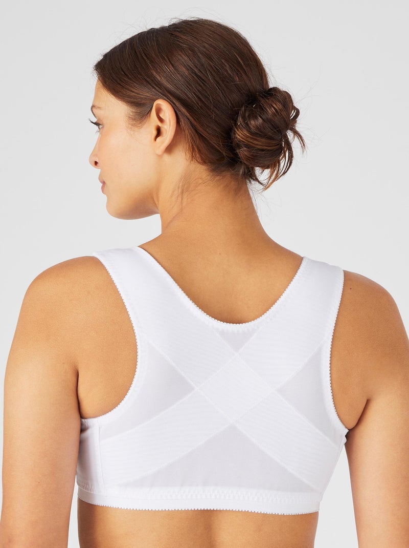 Soutien-gorge dos droit sans armatures ouvert devant - Damart Blanc - Kiabi