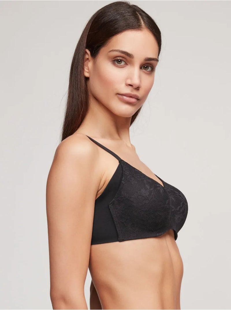 Soutien-gorge dos réducteur avec armature en silicone Noir - Kiabi
