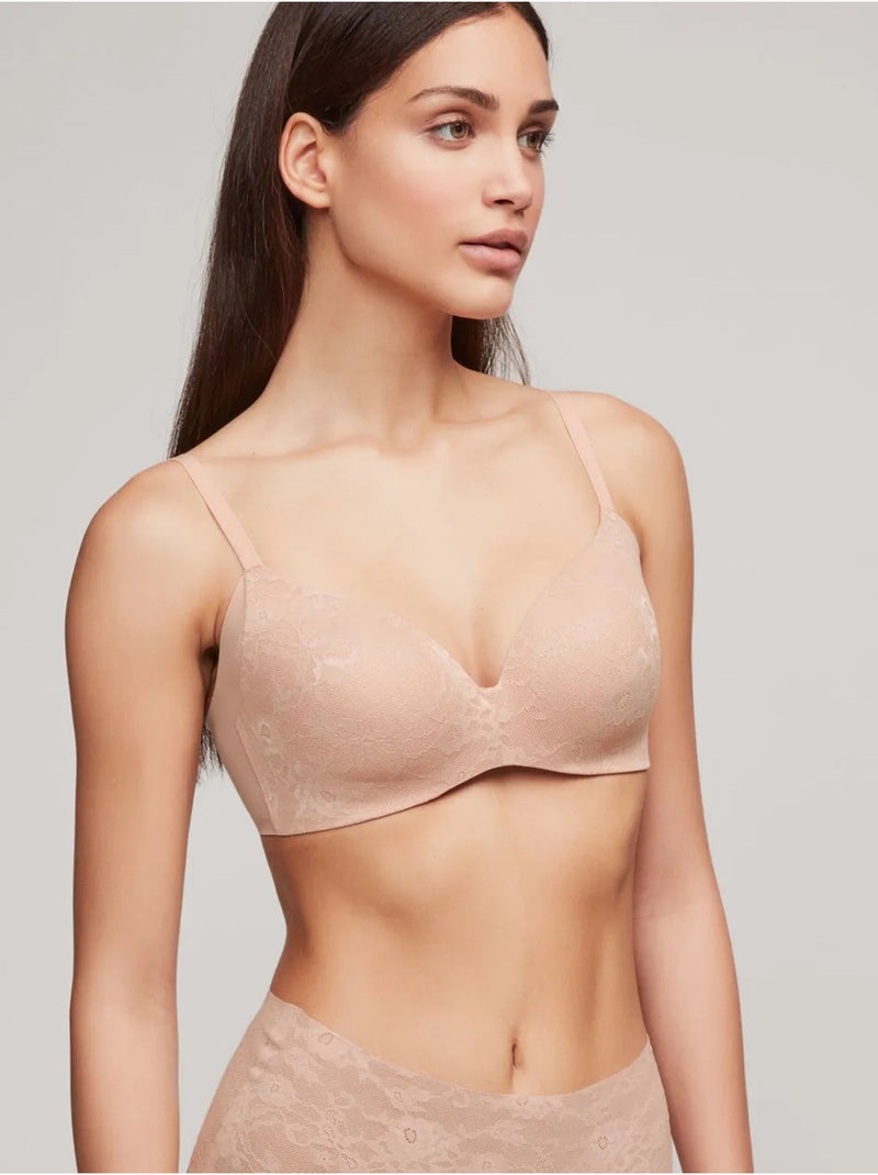 Soutien-gorge dos réducteur avec armature en silicone Rose - Kiabi