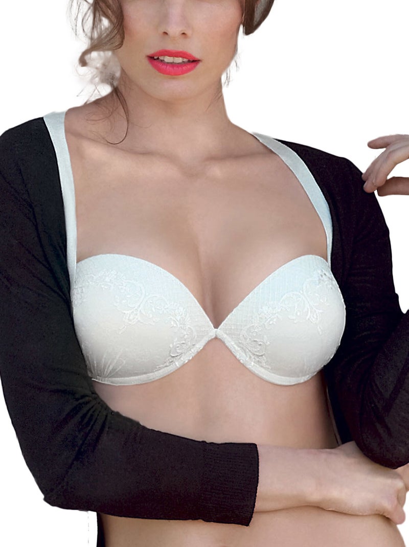 Soutien-gorge double push-up armature unique Alexandra ivoire Ecru - Kiabi