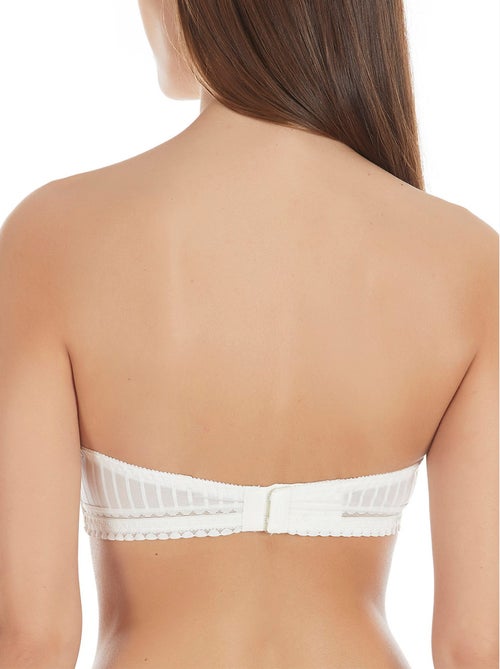 Soutien-gorge écologique bandeau Glacier mariage ivoire - Kiabi