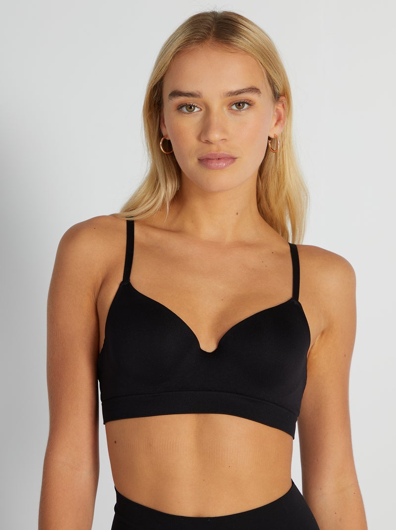 Soutien-gorge effet push-up noir - Kiabi