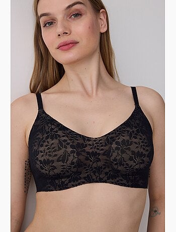 Soutien-gorge effet tatouage en dentelle, adhésif invisible penti