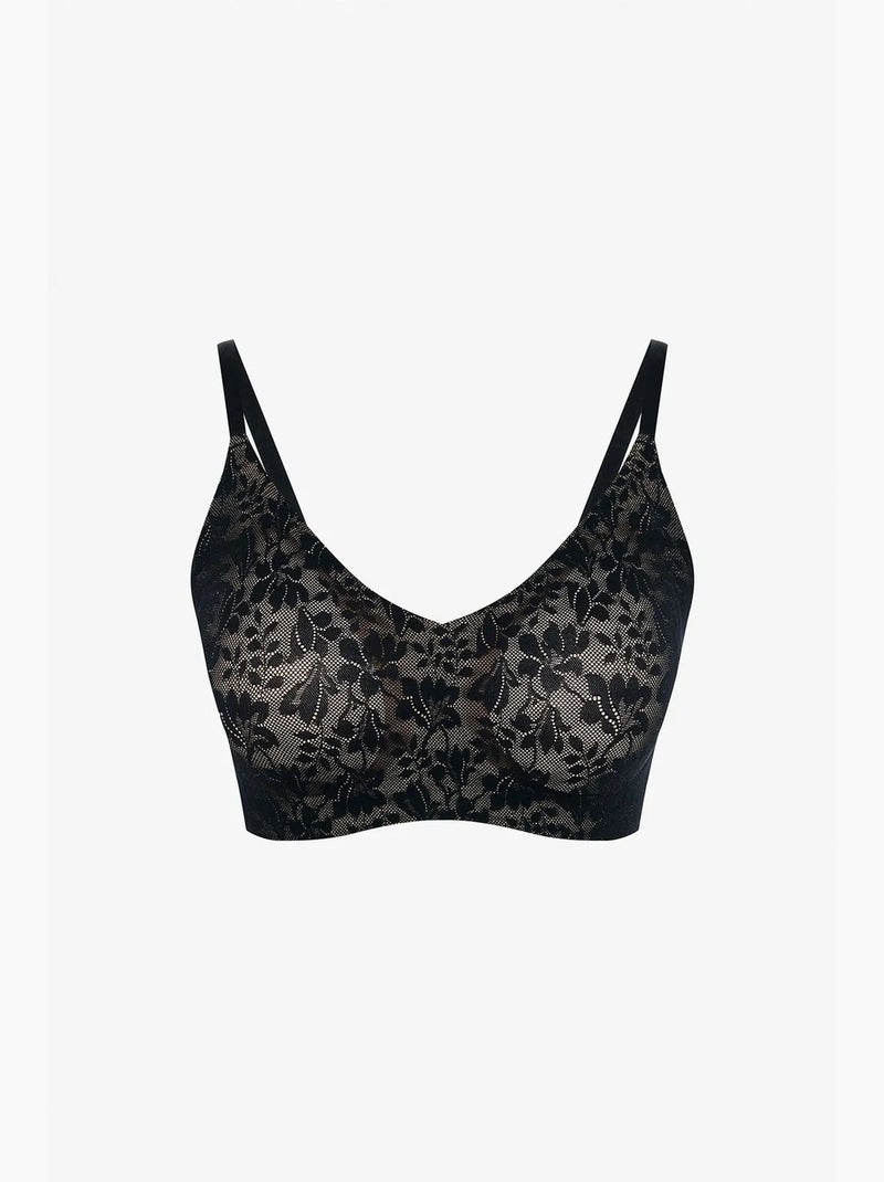 Soutien-gorge effet tatouage en dentelle, adhésif invisible penti Noir - Kiabi