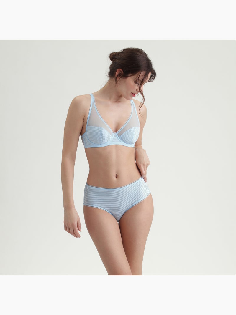 Soutien-gorge emboîtant à armatures Dim x Inès de La Fressange Bleu clair - Kiabi