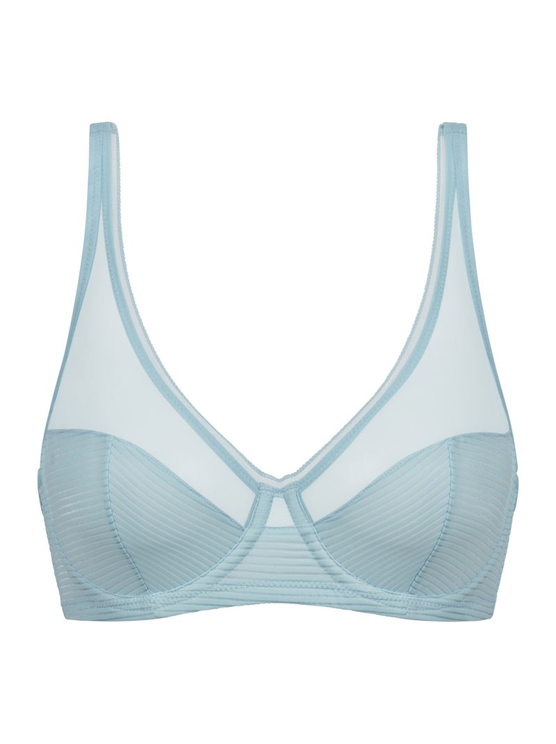 Soutien-gorge emboîtant à armatures Dim x Inès de La Fressange Bleu clair - Kiabi