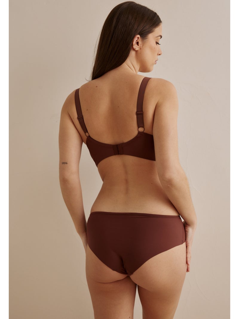 Soutien-gorge emboîtant à coques fines Dido Marron - Kiabi