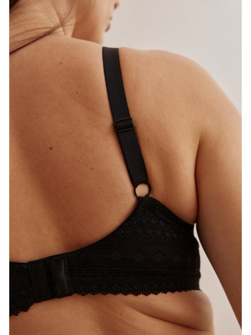 Soutien-gorge emboîtant Acanthe Noir - Kiabi