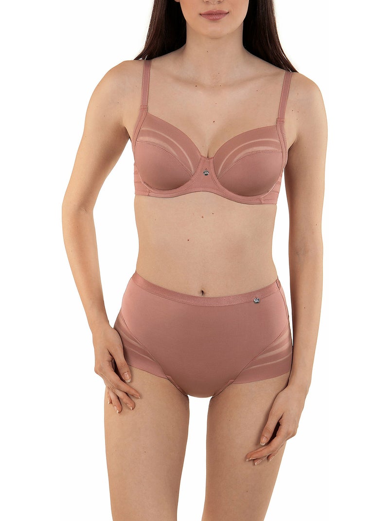 Soutien-gorge emboîtant Alegra cuivre F à H Marron - Kiabi