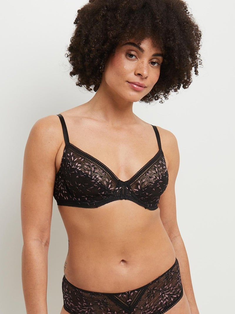 Soutien-gorge emboitant Andrea - RougeGorge Lingerie Noir Multicolore - Kiabi