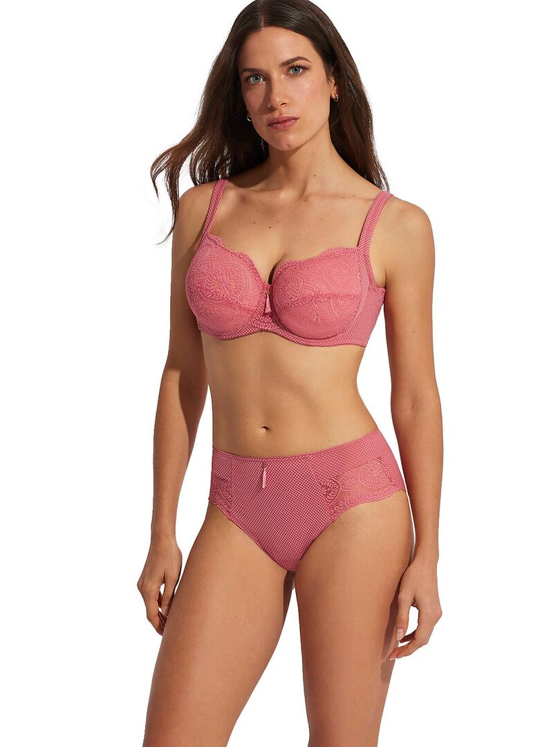 Soutien-gorge Femme Souple Sans Armatures - Microtouch Fuchsia, Taille 36B/80B, Paire Neuve Sans étiquettes
