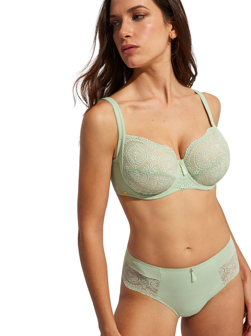 Soutien-gorge emboîtant armaturé confort Matilda Vert - Kiabi