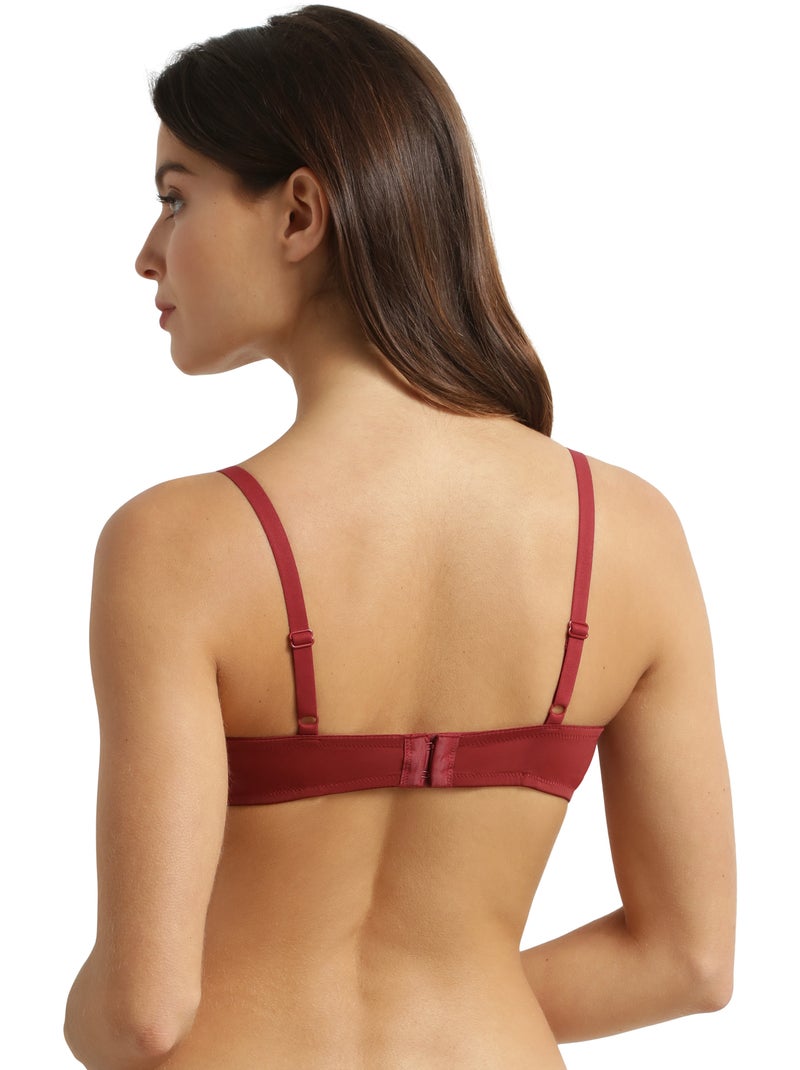 Soutien-gorge emboitant avec armatures Feminine Line Bordeaux - Kiabi