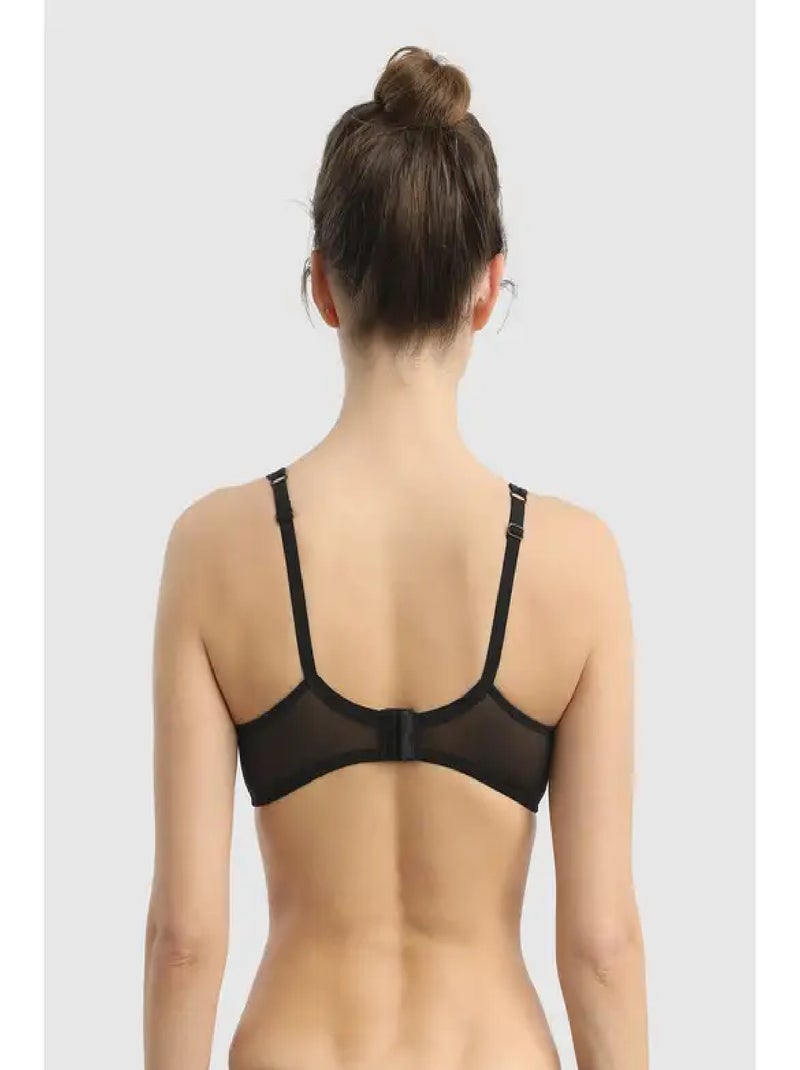Soutien-gorge Emboîtant avec armatures Generous Broderie Noir - Kiabi