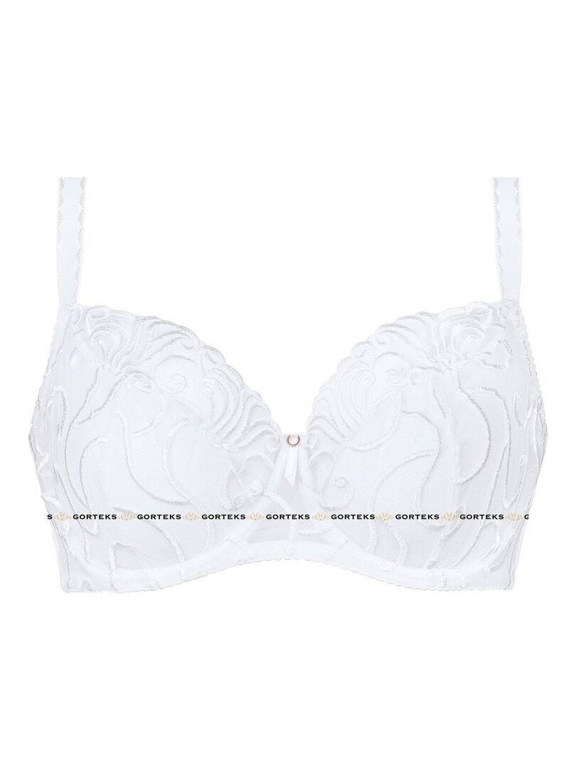 Ulla Popken Femme Grande Taille Soutien-gorge Sans Armatures Blanc