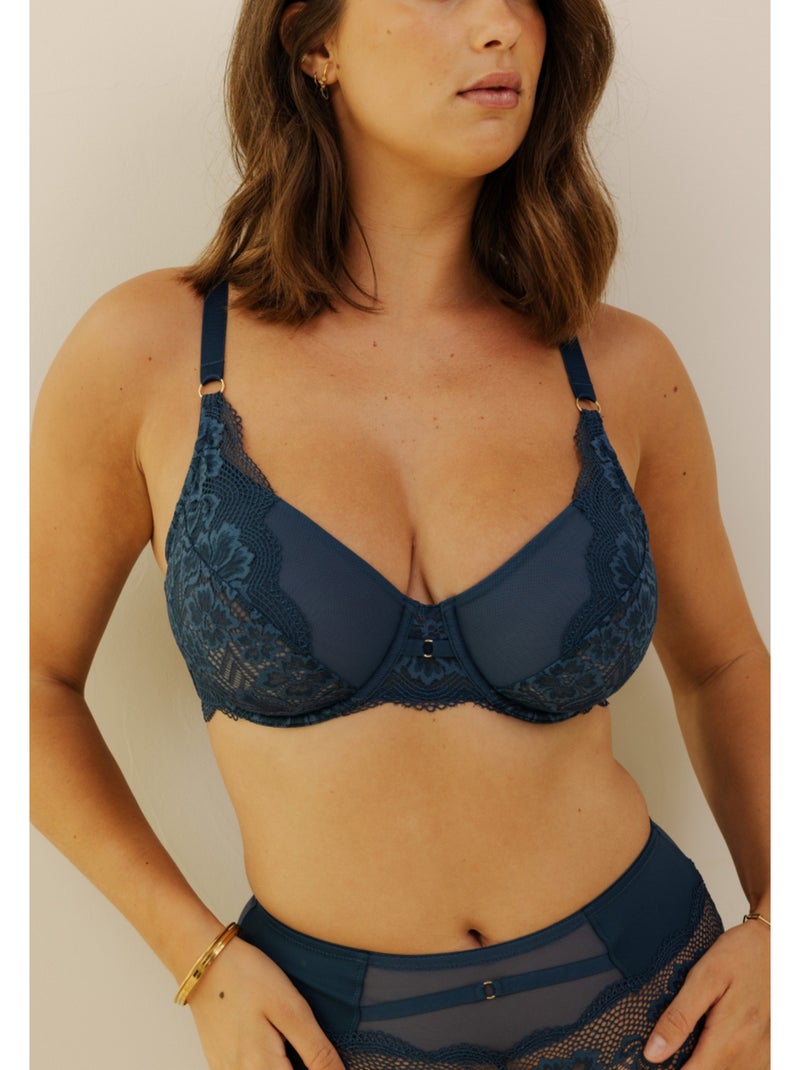 Soutien-gorge emboîtant Capucine Bleu - Kiabi