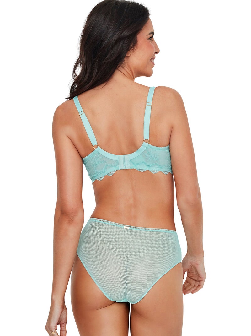 Soutien-gorge emboîtant confort armaturé MANUELA Bleu turquoise - Kiabi