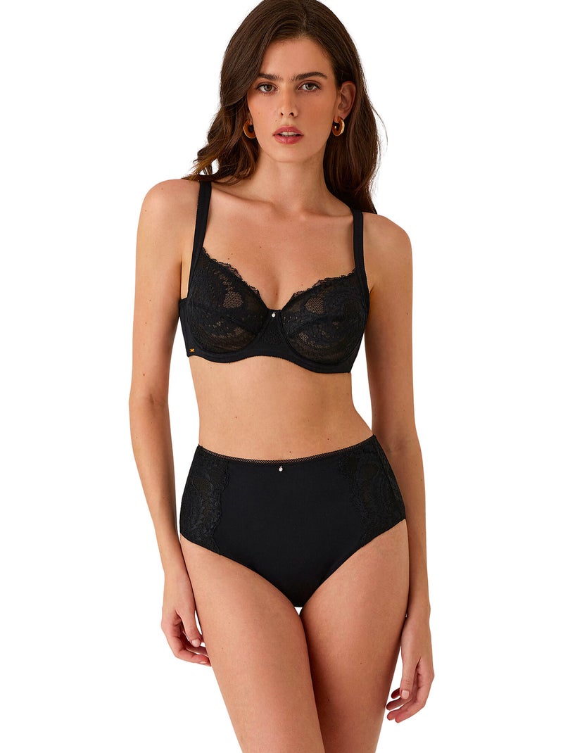 Soutien-gorge emboîtant confort armaturé renatta Noir - Kiabi