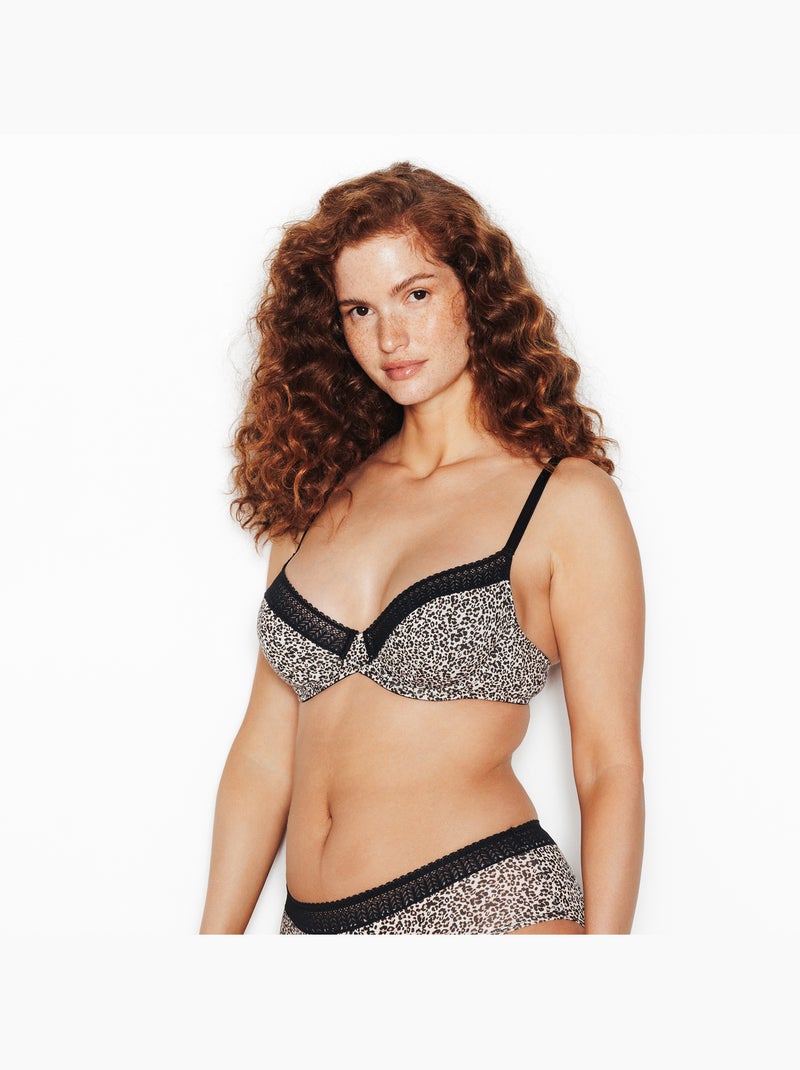 SOUTIEN-GORGE EMBOITANT COTON - RougeGorge Lingerie Noir Multicolore - Kiabi