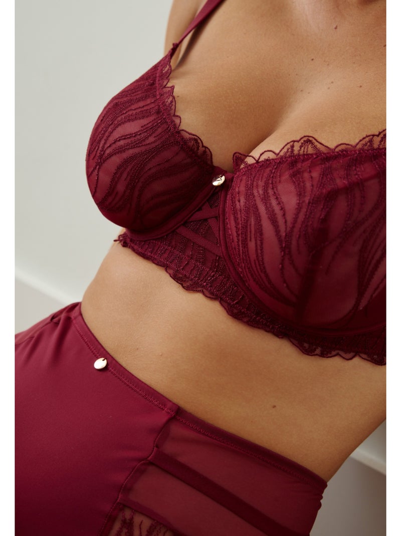 Soutien-gorge emboîtant cristy Bordeaux - Kiabi